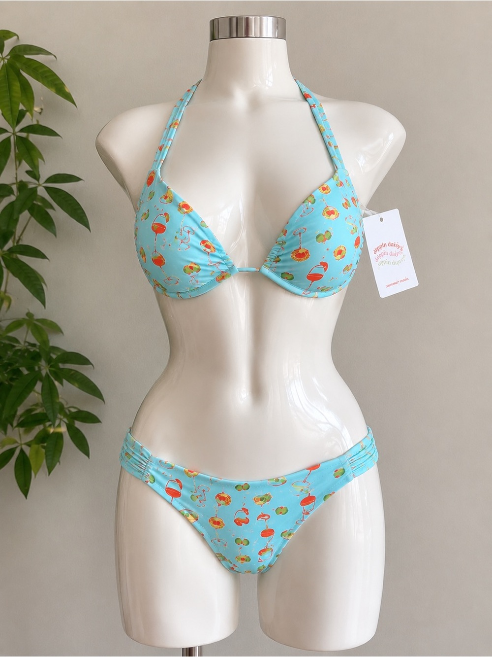 ✨ NWT Dippin’ Daisy’s x Summer Moon Swim Bikini Set – Size Large ✨